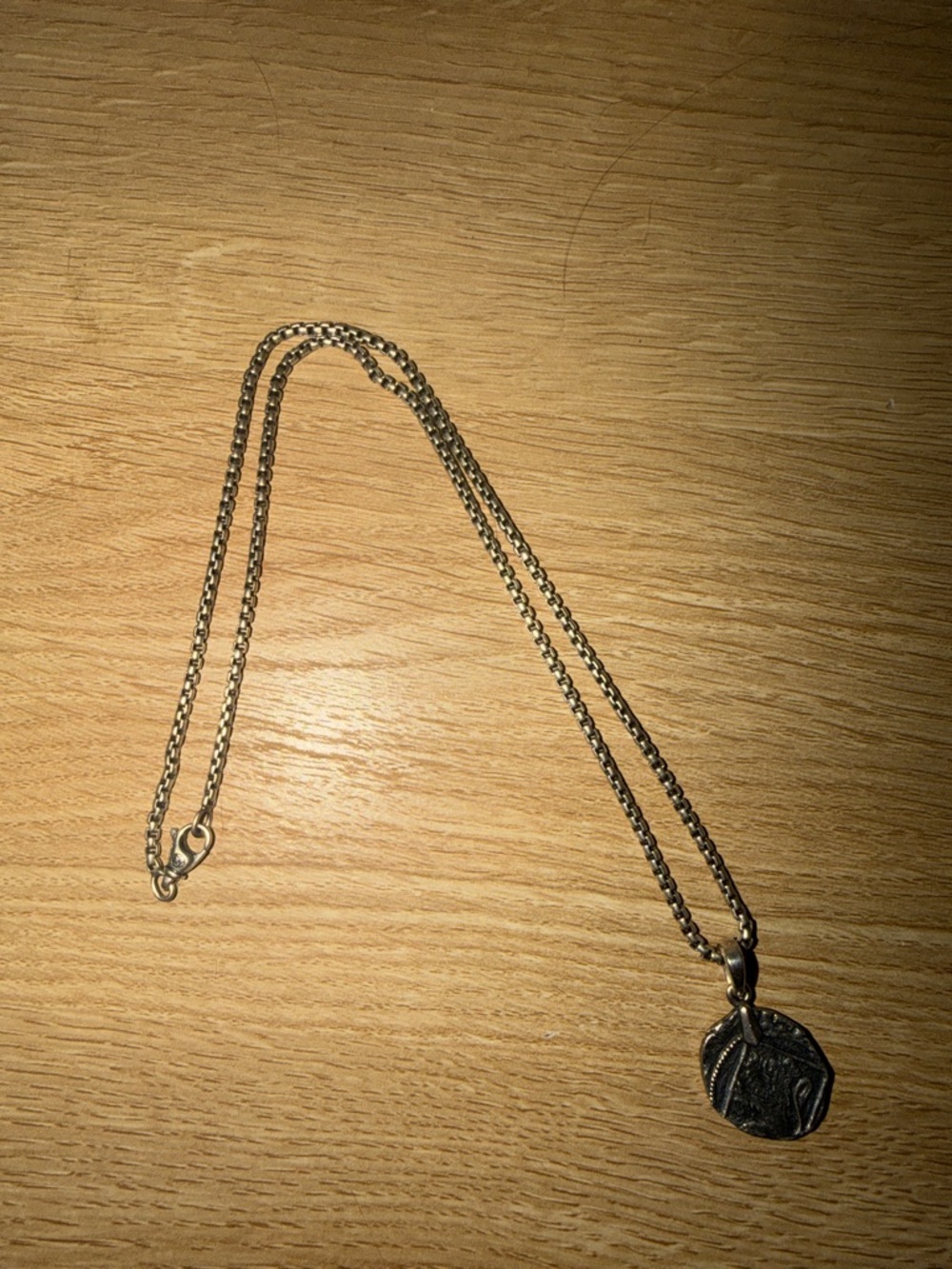 Men’s David Yurman small box chain and Shipwreck Coin Amulet
Sold as set